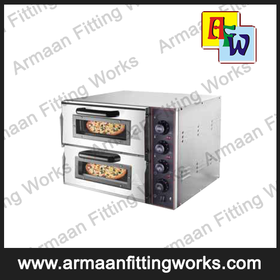Double Deck Double Tray Small Size Pizza Oven